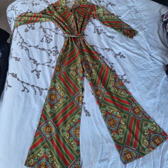 Incredible 60s-70s psychedelic vintage dream jumpsuit - Picture 3 of 3
